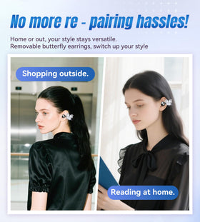King Lucky detachable crystal attachment clicked onto earbud, offers instant style customization