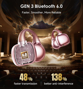 King Lucky earbuds on runner demonstrating stable clip-on fit for exercise