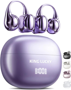 King Lucky front packaging showing purple earbuds and features, indicating premium design benefit
