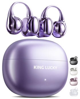 King Lucky Gen3 front packaging showing purple earbuds and case, ready to unbox