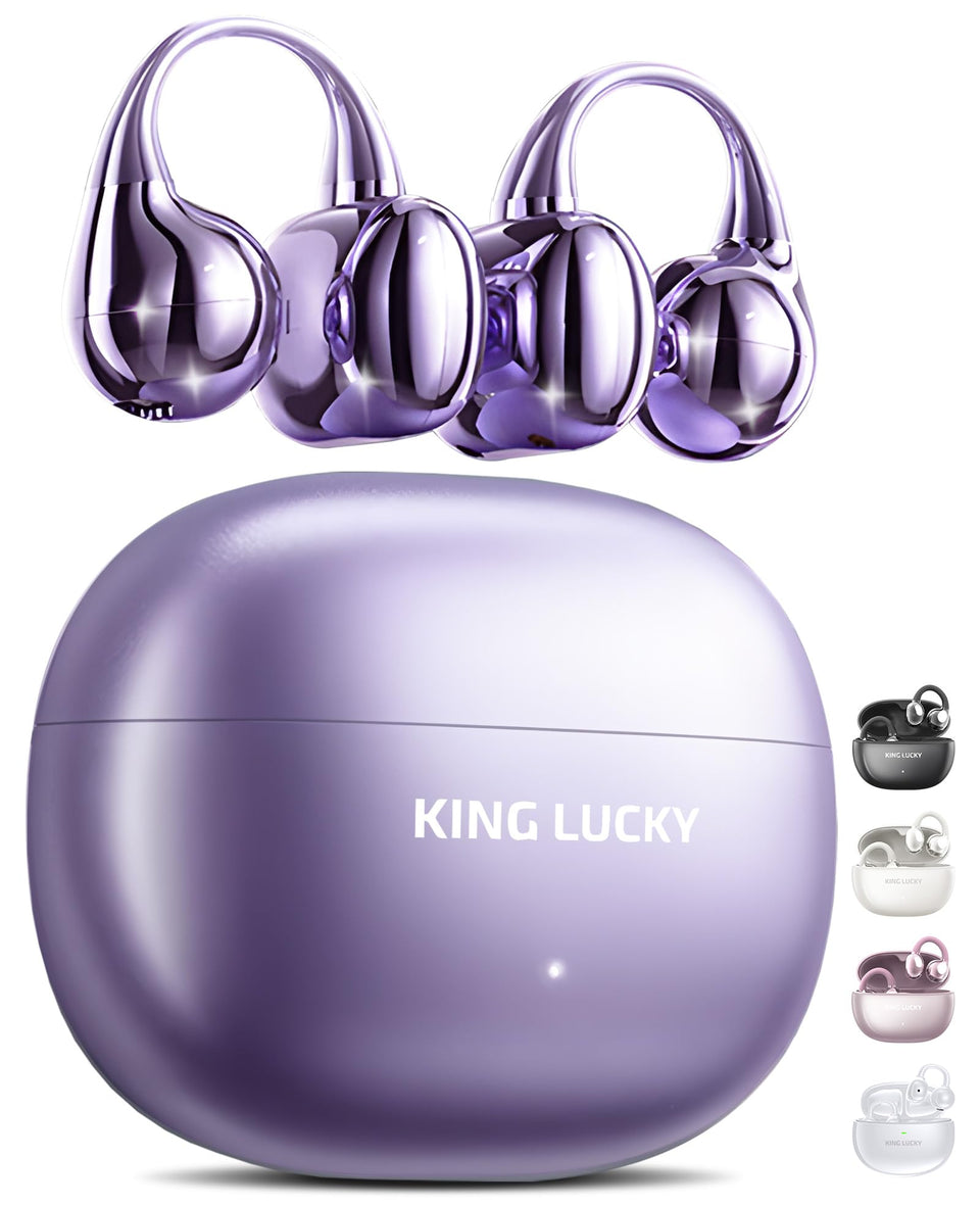 King Lucky Gen3 front packaging showing purple earbuds and case, ready to unbox