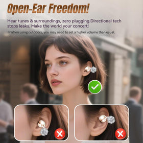 Charging case open with earbuds inside showing King Lucky long total playtime convenience