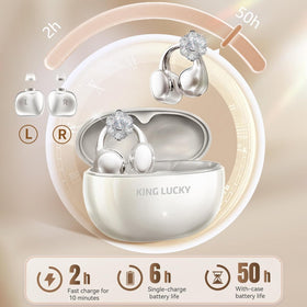 Microphone and control button close-up showing King Lucky ENC mic clarity benefit