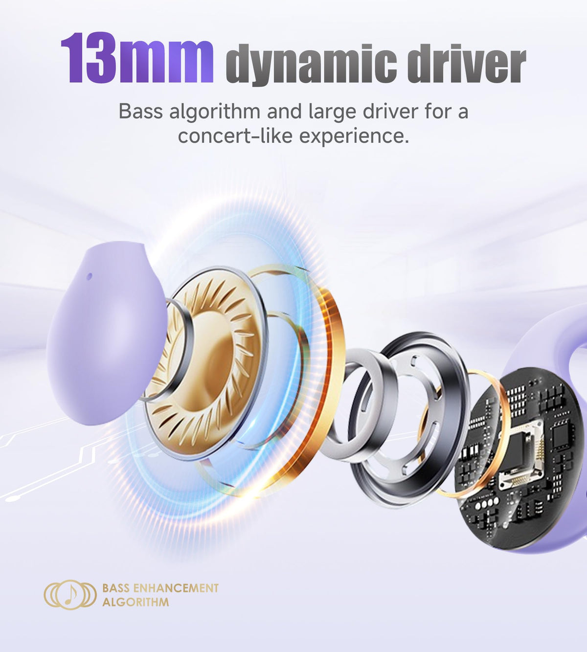 King Lucky i21 lightweight 4.7g clip-on earbuds worn comfortably