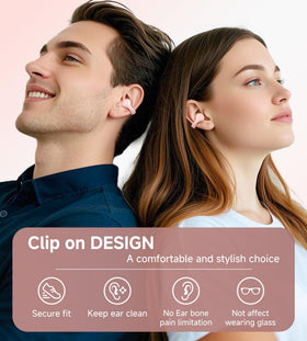 King Lucky i21 open-ear buds pink with mic ready for everyday use