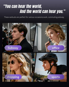 King Lucky dual-microphone and touch-control close-up, indicating clear calls and easy use
