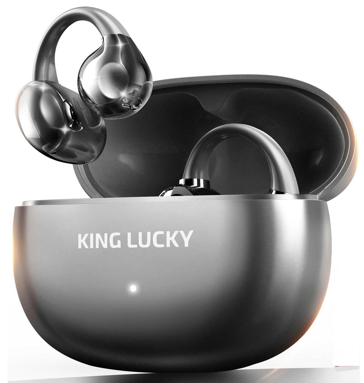 King Lucky open-ear design shown for safe, aware listening during activities