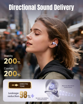 King Lucky earbuds beside a coin for scale, showing ultra-light 5.2g per bud benefit