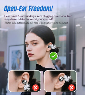 King Lucky earbuds next to a coin for size comparison, indicates compact lightweight portability