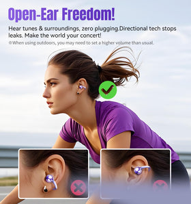 King Lucky earbuds with water droplets, showing IPX5 sweat and splash protection benefit
