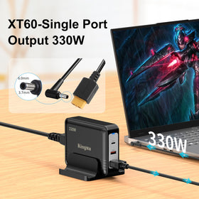 King Ma 330W compact design shown as palm-sized charger