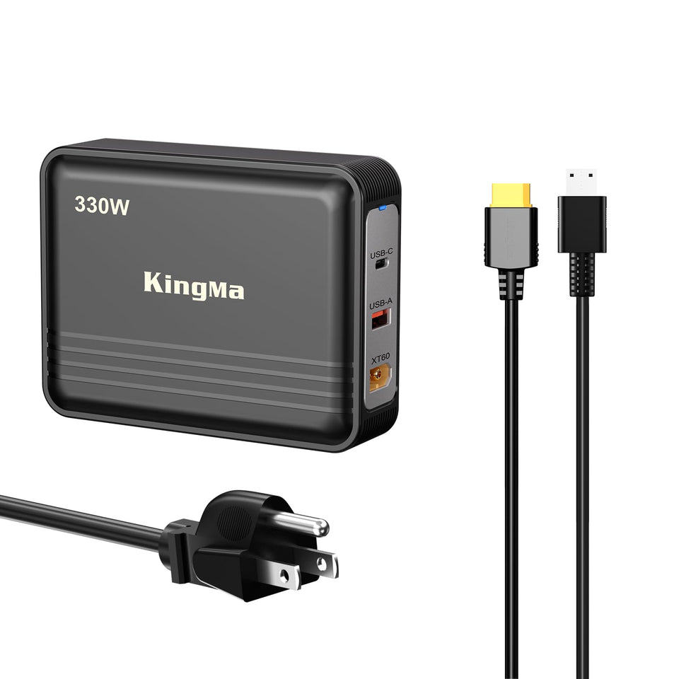King Ma 330W GaN charger front view for efficient power