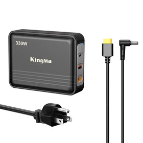 King Ma 330W charger with XT60 port powering multiple devices on the go