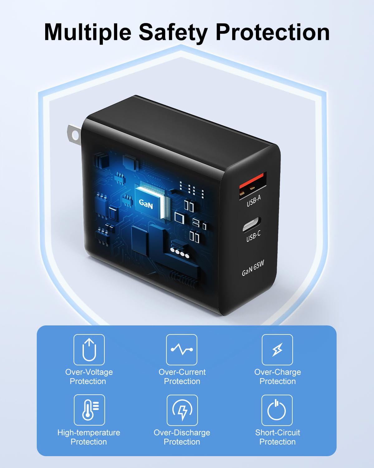 King Ma charger beside a smartphone for scale showing small footprint advantage