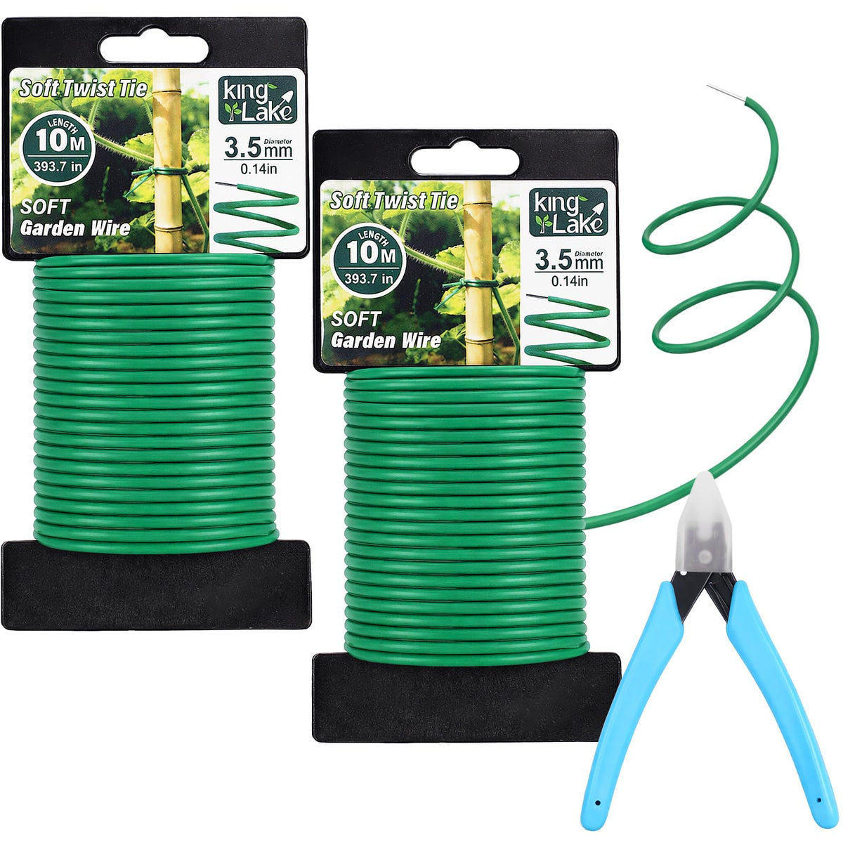 Kinglake green garden wire with pliers for quick plant support and tidy beds.