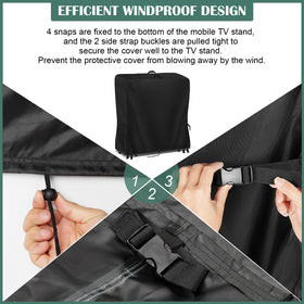 Kingling Outdoor TV Cover easy-remove handle enables quick setup