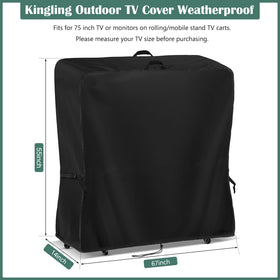 Kingling Outdoor TV Cover seam waterproof detail shows sealed edges to block water