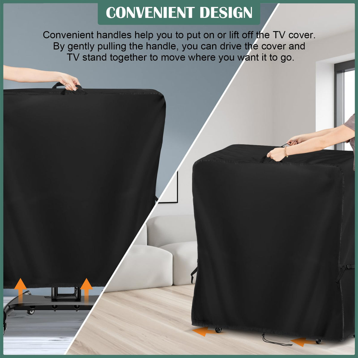 Kingling Outdoor TV Cover UV-resistant fabric protects against sun fading