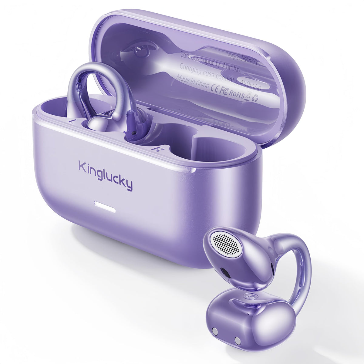 Kinglucky A9 open-ear clip-on design offers all-day comfort and situational awareness.