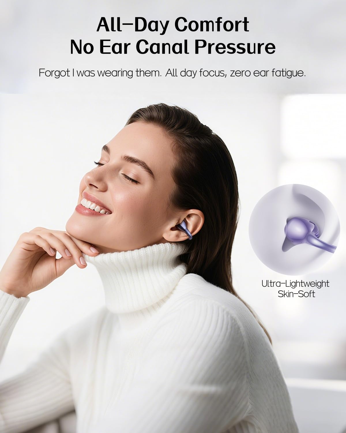 Kinglucky A9 semi-in-ear fit improves focused audio without deep insertion.