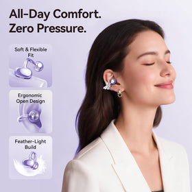 kinglucky clip-on earbud side profile, lightweight comfort visible on ear clip