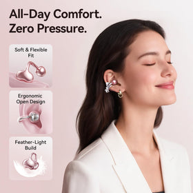 Kinglucky side profile of ear clip showing secure fit benefit for comfort during movement