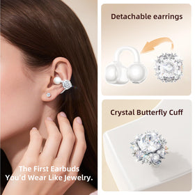 Kinglucky close-up of ear clip detail, secure pressure-free fit shown
