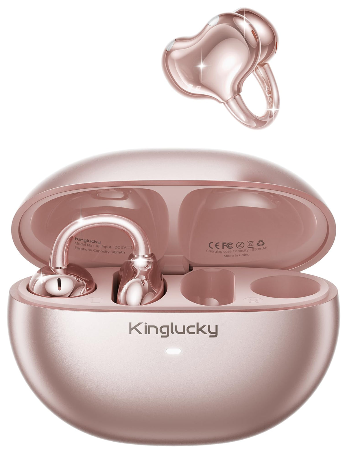 Kinglucky front packaging in rose gold showing full product and benefits