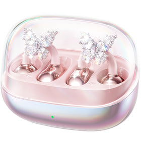 Kinglucky front packaging showing transparent case and earrings, highlights convenience