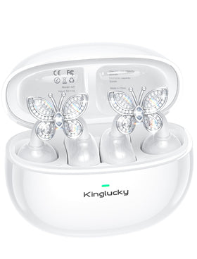 Kinglucky front packaging showing earbuds and jewelry-style box, appealing gift presentation