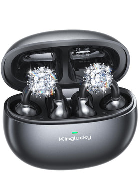Kinglucky front packaging showing jewelry-style earbuds and gift-ready box benefits