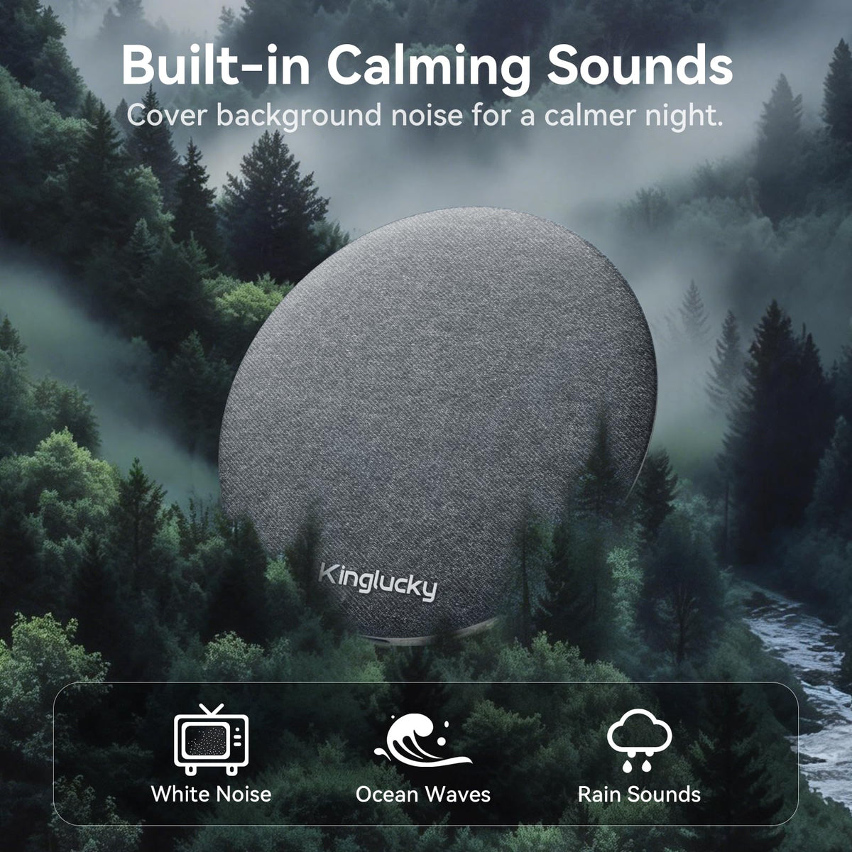 Kinglucky placed under pillow demonstrating private audio benefits