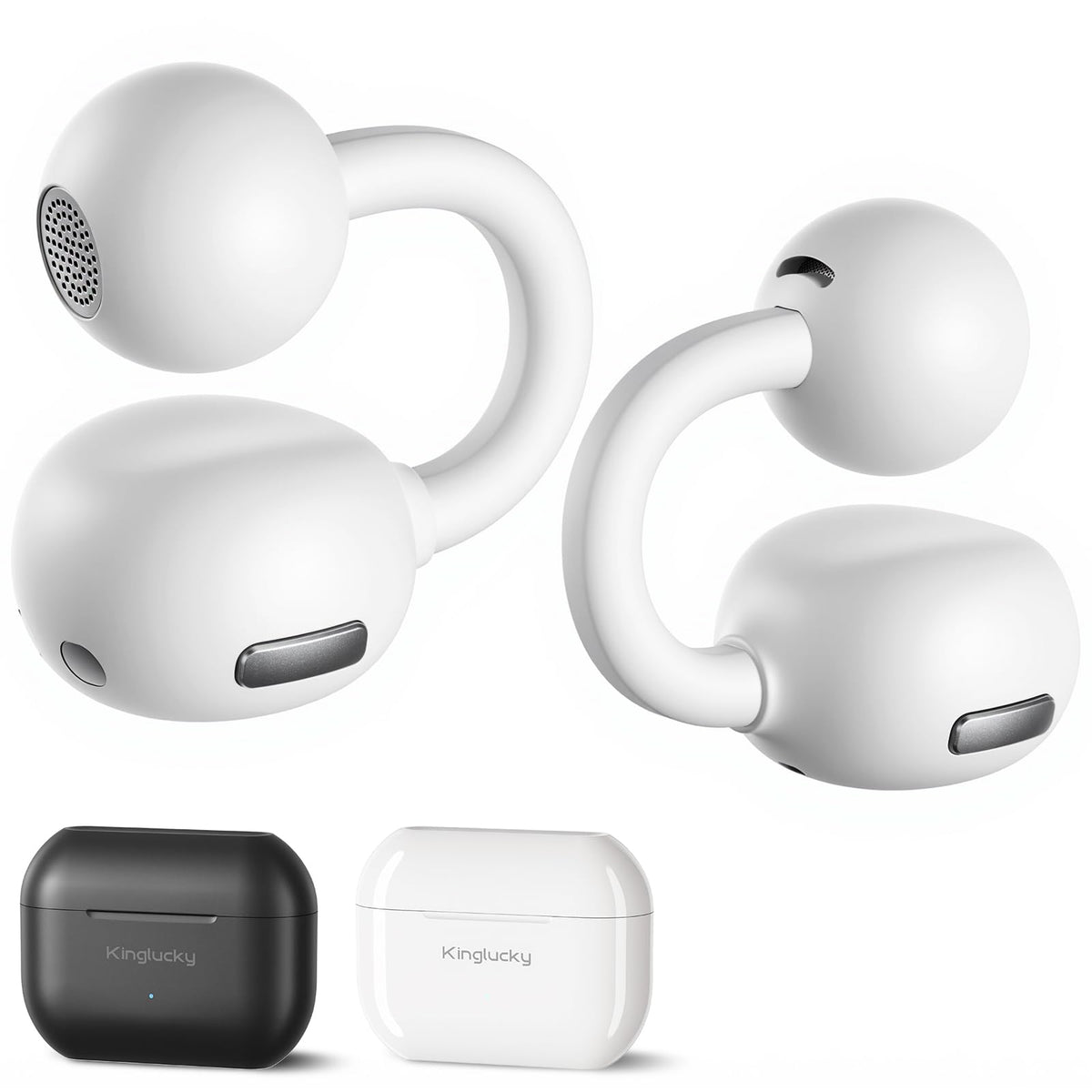 Kinglucky open-ear clip-on earbuds for small ears offer a comfortable, secure fit.