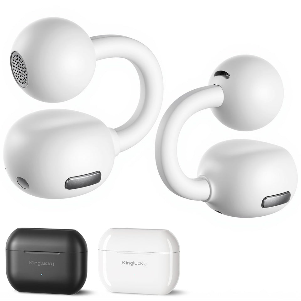 Kinglucky open-ear clip-on earbuds for small ears offer a comfortable, secure fit.