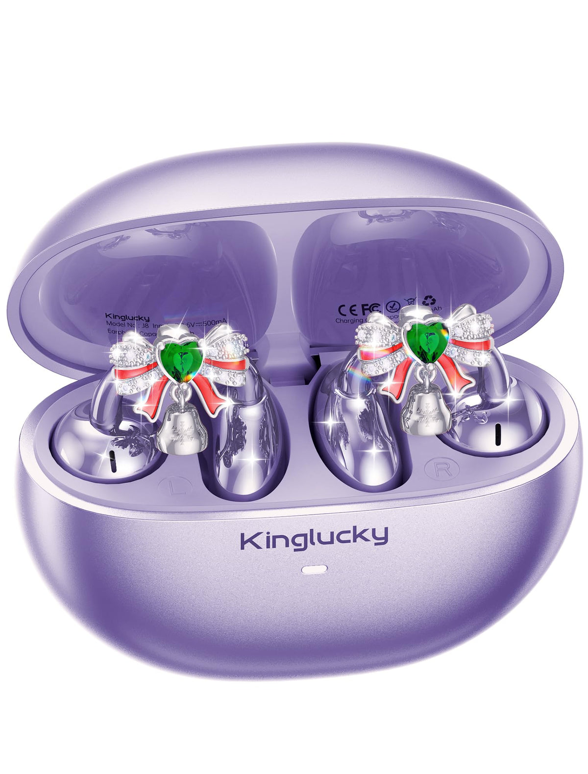 Kinglucky open-ear earbuds with bows offer stylish daily comfort.