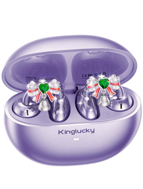 Kinglucky open-ear earbuds with bows offer stylish daily comfort.