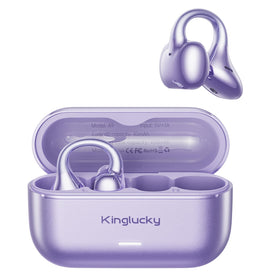 Kinglucky front view showing earbuds and secure fit, highlighting comfort
