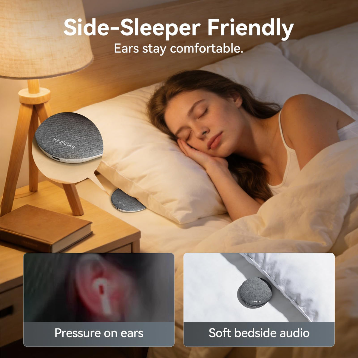 Kinglucky controls closeup showing sleep mode buttons for easy use