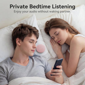 Kinglucky placed under pillow edge demonstrating under-pillow placement reduces partner disturbance