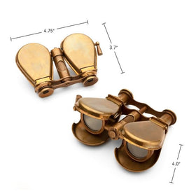 Kings County Tools compact brass folding binoculars 2x magnification for closer views