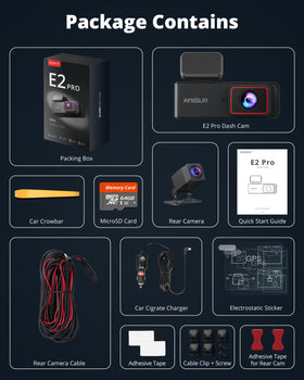 Kingslim 64GB included SD card enables ample storage for footage
