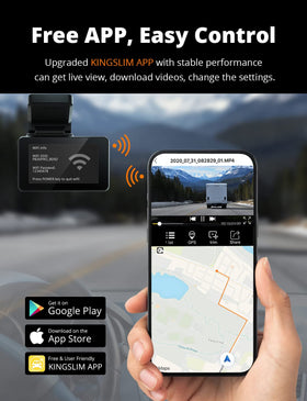 Kingslim D4 app control with built-in WiFi lets easy video management.