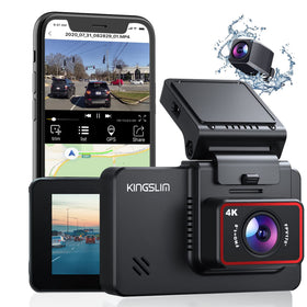 Kingslim D4 front camera 4K footage captures license plates clearly in daylight and night.