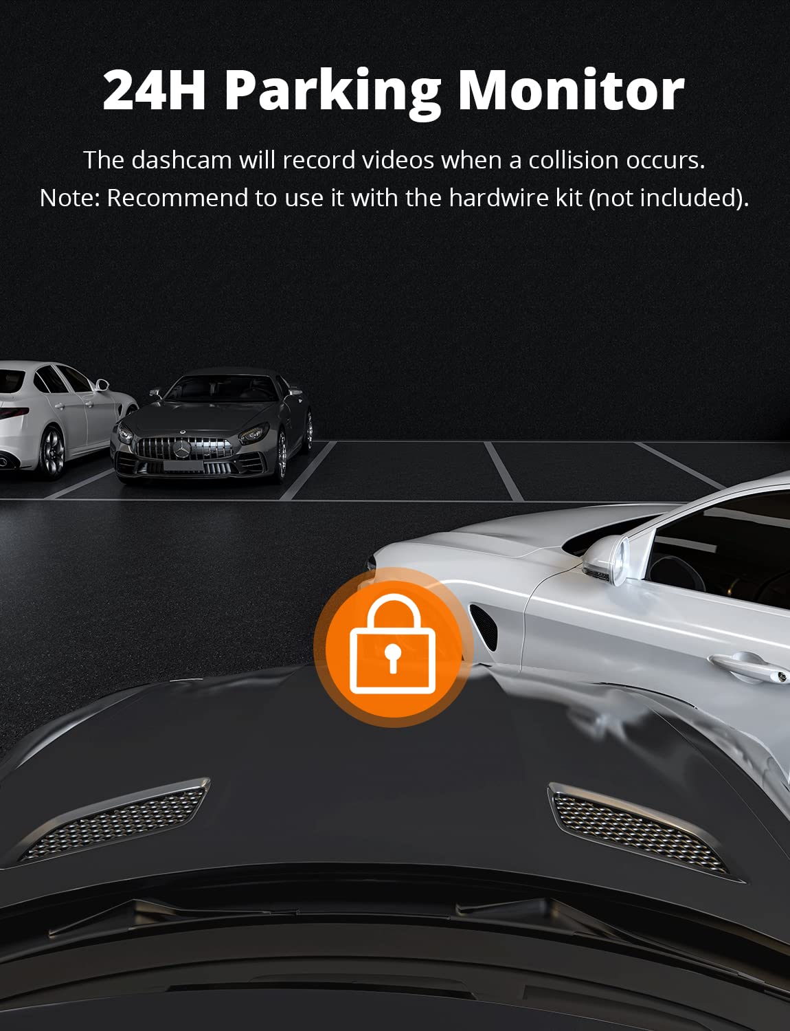Kingslim D4 170° front and 150° rear wide angles cover more road.