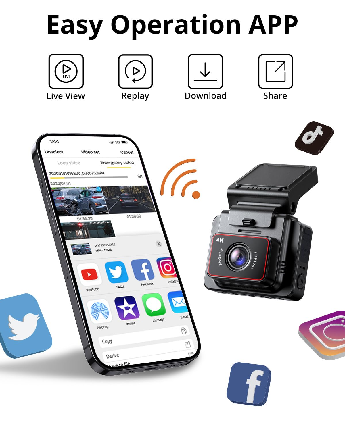 Kingslim D5 installed on windshield, provides easy plug-and-play protection