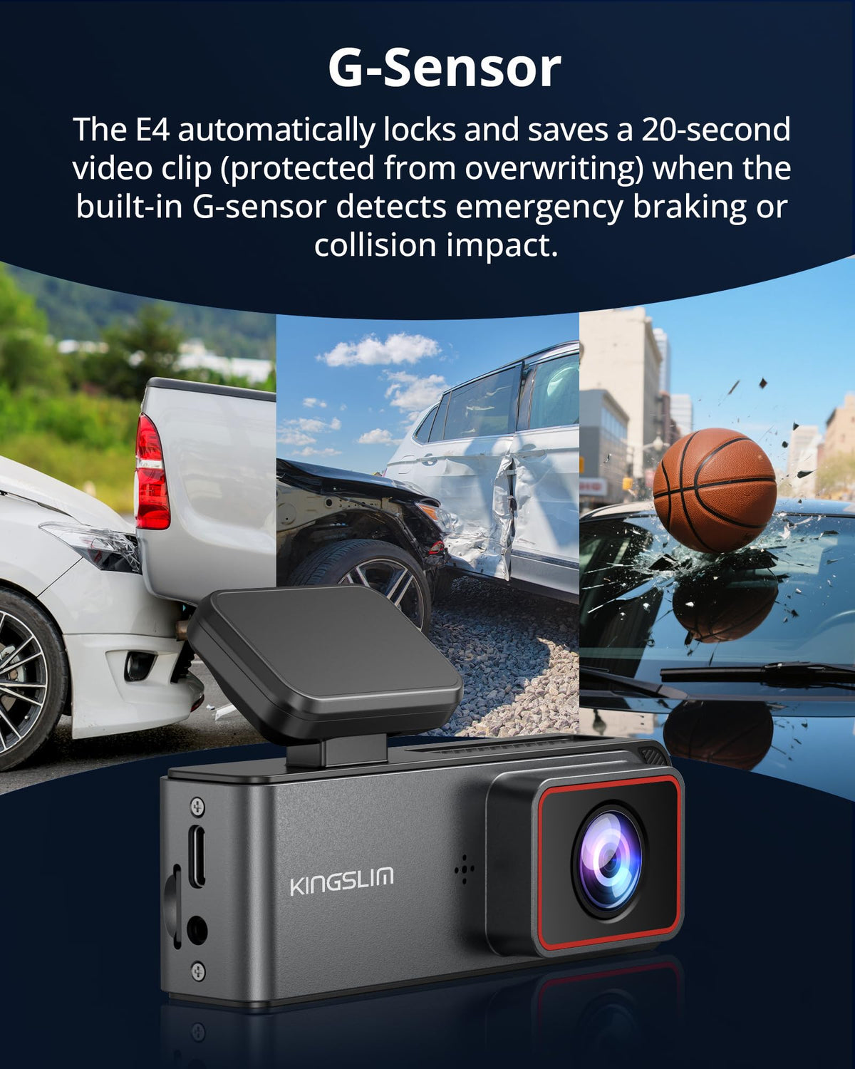 Kingslim E4 with included 64GB SD card and cables for immediate use convenience