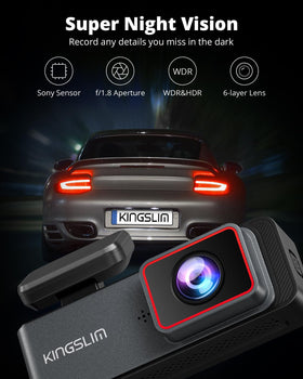 Kingslim E4 installed in car interior showing dual coverage for full‑trip protection benefit