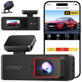 Kingslim front unit on windshield showing clear road capture and reliability