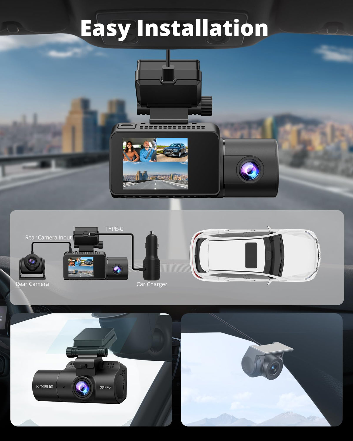 Kingslim O3Pro 24-hour time-lapse mode supports continuous monitoring.