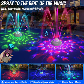 KingSom LED lighting closeup showing color effects for vibrant pool ambiance